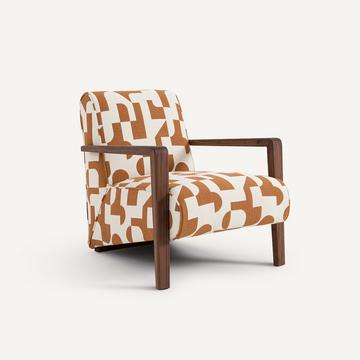 Sessel Sanami aus massivem Nussbaumholz