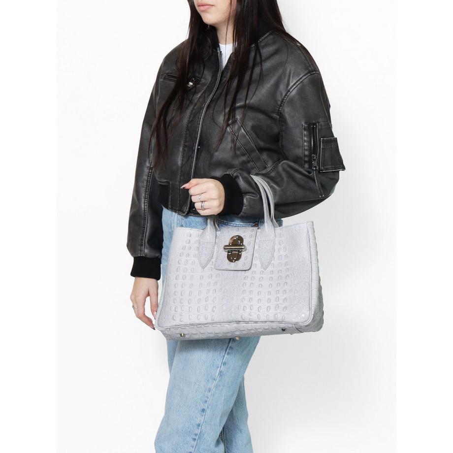 Gave Lux Borsa a mano Pelle Goffrata Coccodrillo  