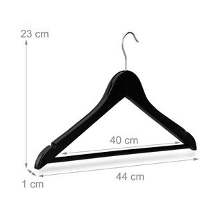 B2X Kleiderbügel mit Hosenstange, 20er-Set  