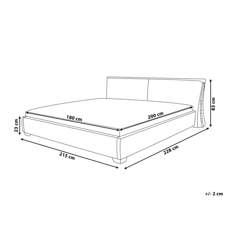 Beliani Paris Glamouröses LED Bett  