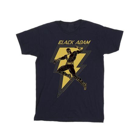 DC COMICS  Black Adam Golden Bolt Chest TShirt 