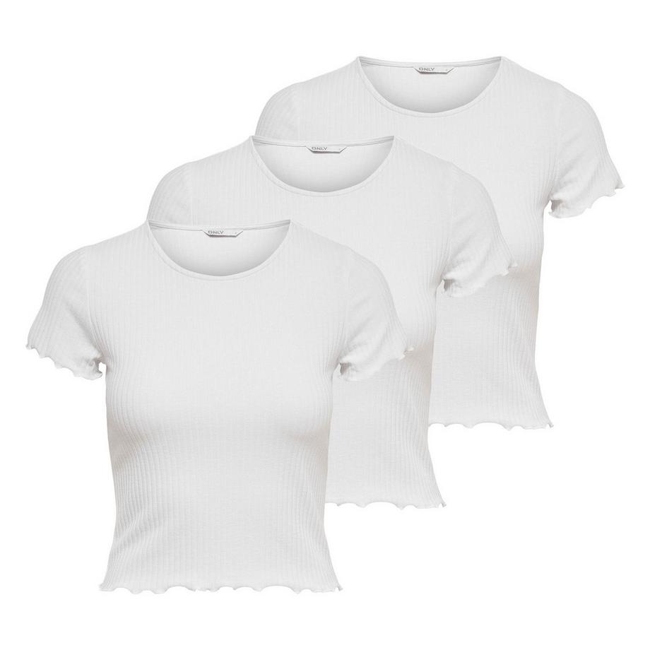 Maglietta Donne Confezione da 3 Vestibilità confortevole-ONLEMMA SHORT TOP 3P