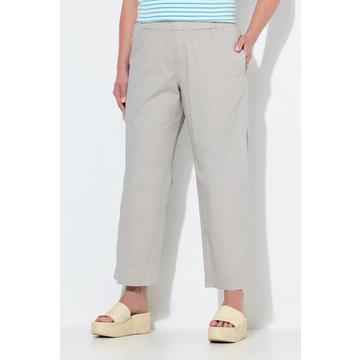 Pantalon chino Ruby 7/8 - taille élastique, jambe droite et large