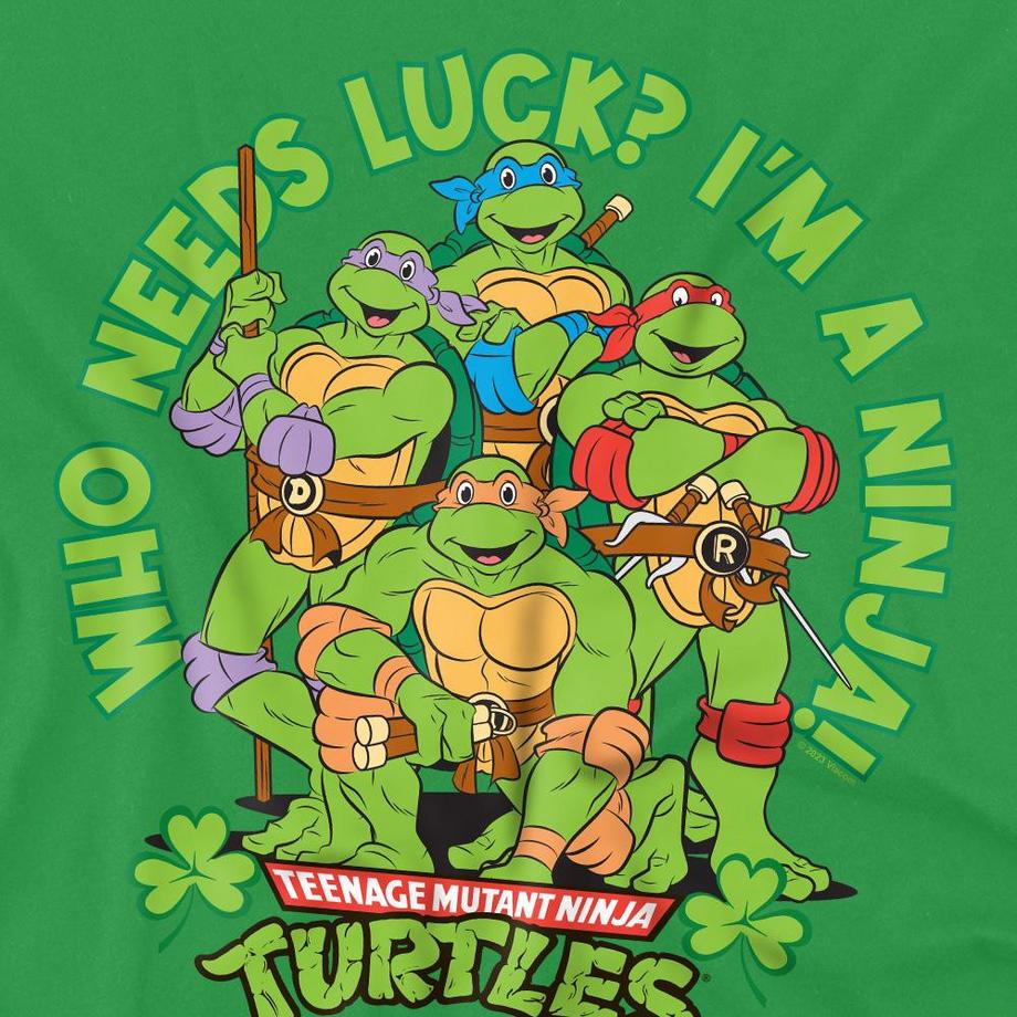 TEENAGE MUTANT NINJA TURTLE  Who Needs Luck Maglietta Giorno Di San Patrizio 