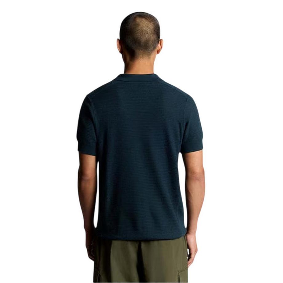 LYLE & SCOTT Maglietta Polo Jersey con Motivo Spina di Pesce  