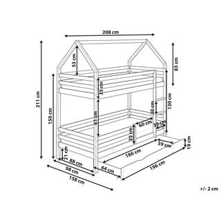 Beliani Lit superposé en Bois de pin Scandinave GIRGOLS  