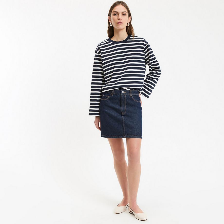 La Redoute Collections T-Shirt a Righe Maniche Lunghe Girocollo  