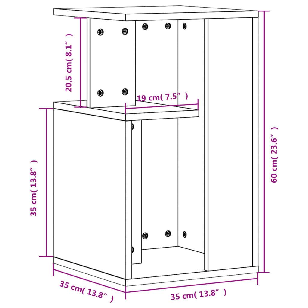 VidaXL Table d'appoint bois d'ingénierie  