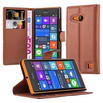 Housse compatible avec Nokia Lumia 730 - Coque de protection avec fermeture magnétique, fonction de support et compartiment pour carte