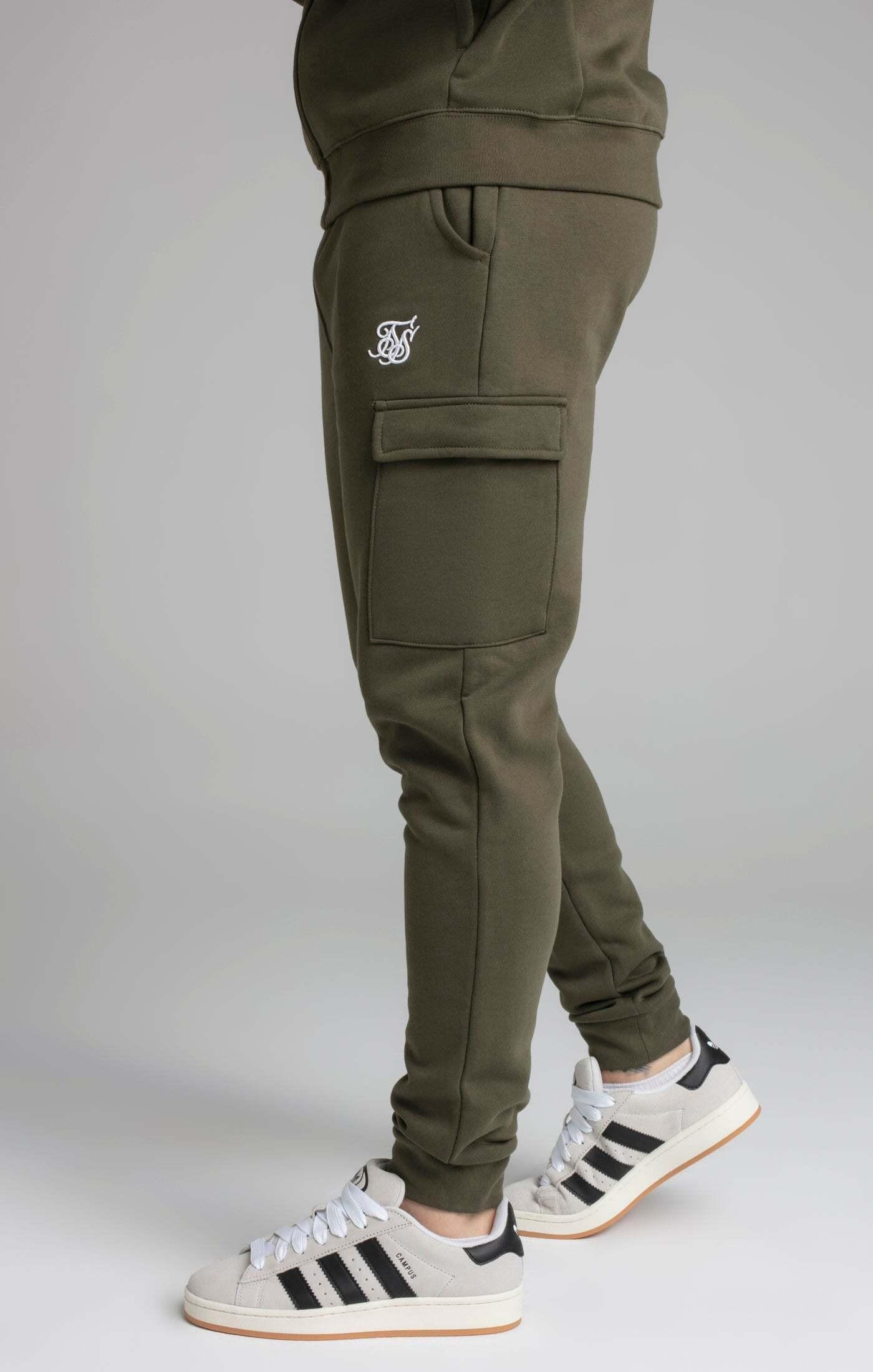 Sik Silk Essential Khaki Cargo Jogger Sweatpants  