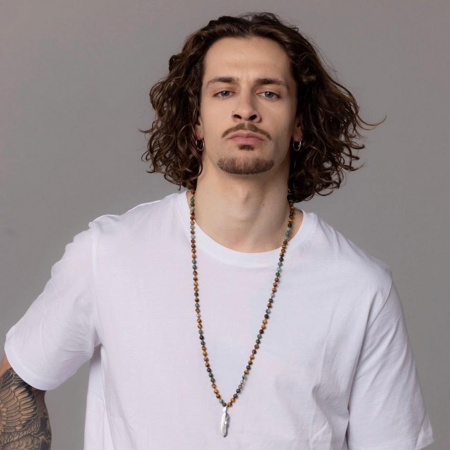 Balibay  Amadeo  Halskette mit Tigeraugen und Jaspis 