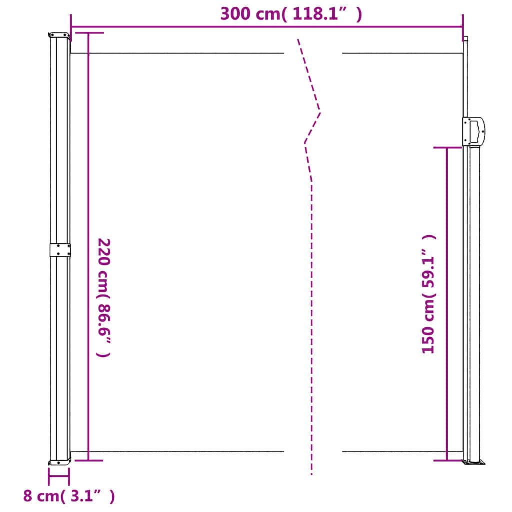 VidaXL tenda da sole laterale retrattile  