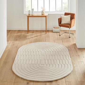 Tapis ovale en laine