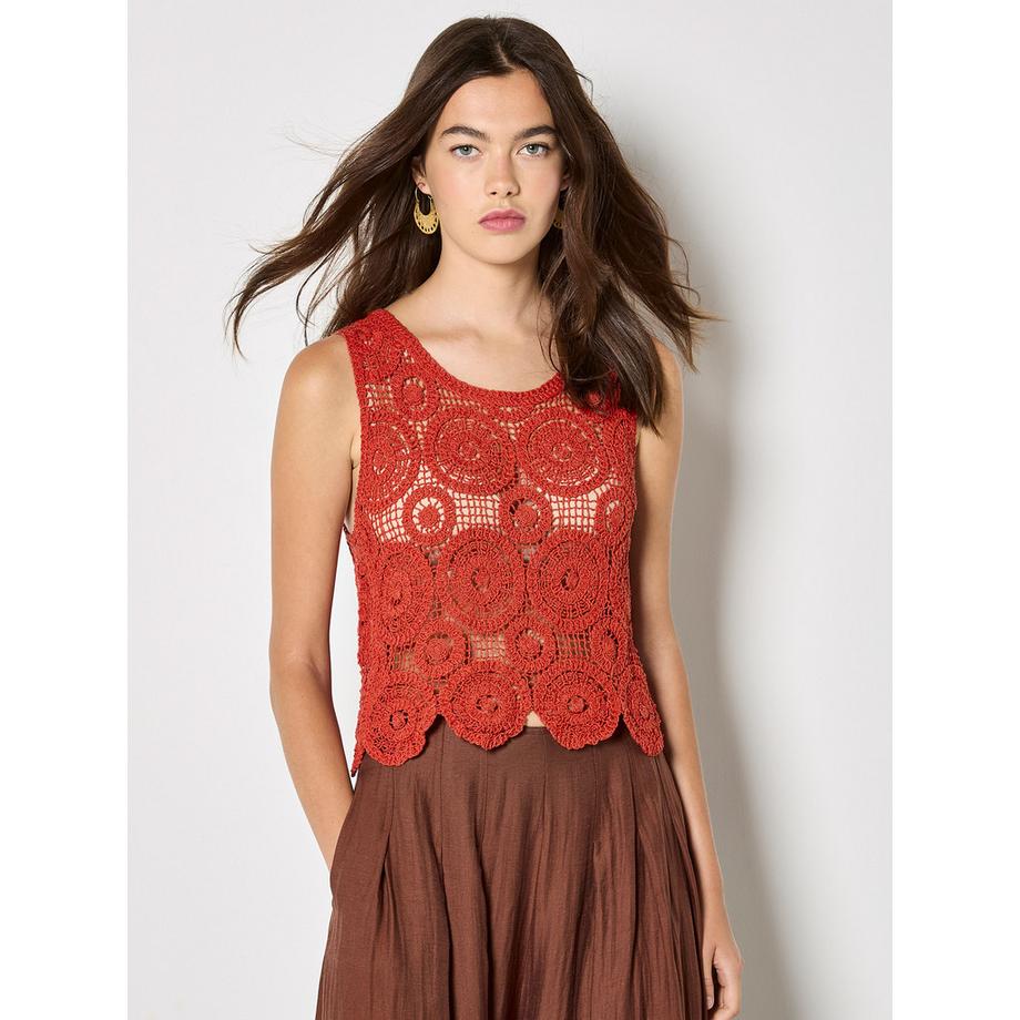 APRICOT Häkel-Kreis-Crop-Top  