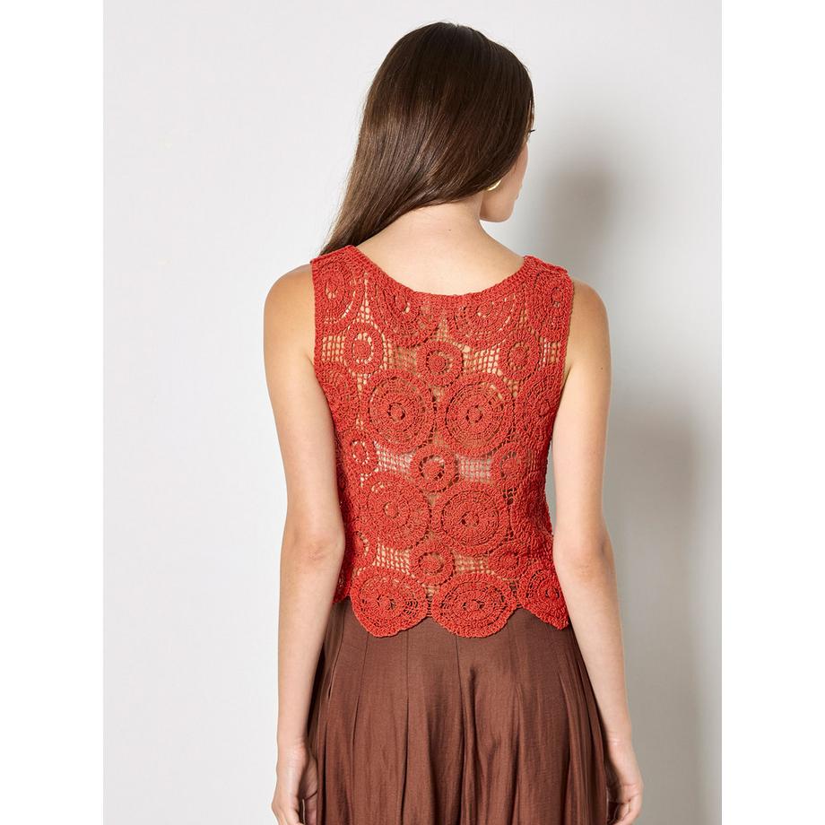 APRICOT Häkel-Kreis-Crop-Top  