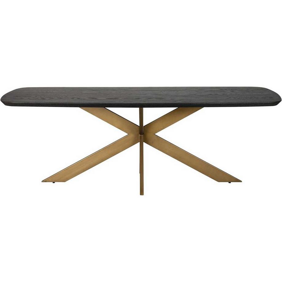 mutoni Esstisch Cambon dunkelbraun gold gebürstet oval 280  