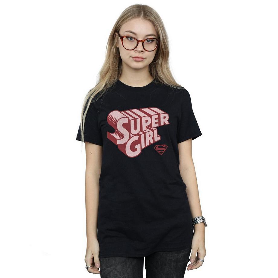 DC COMICS Supergirl Logo T-Shirt Imprimé  