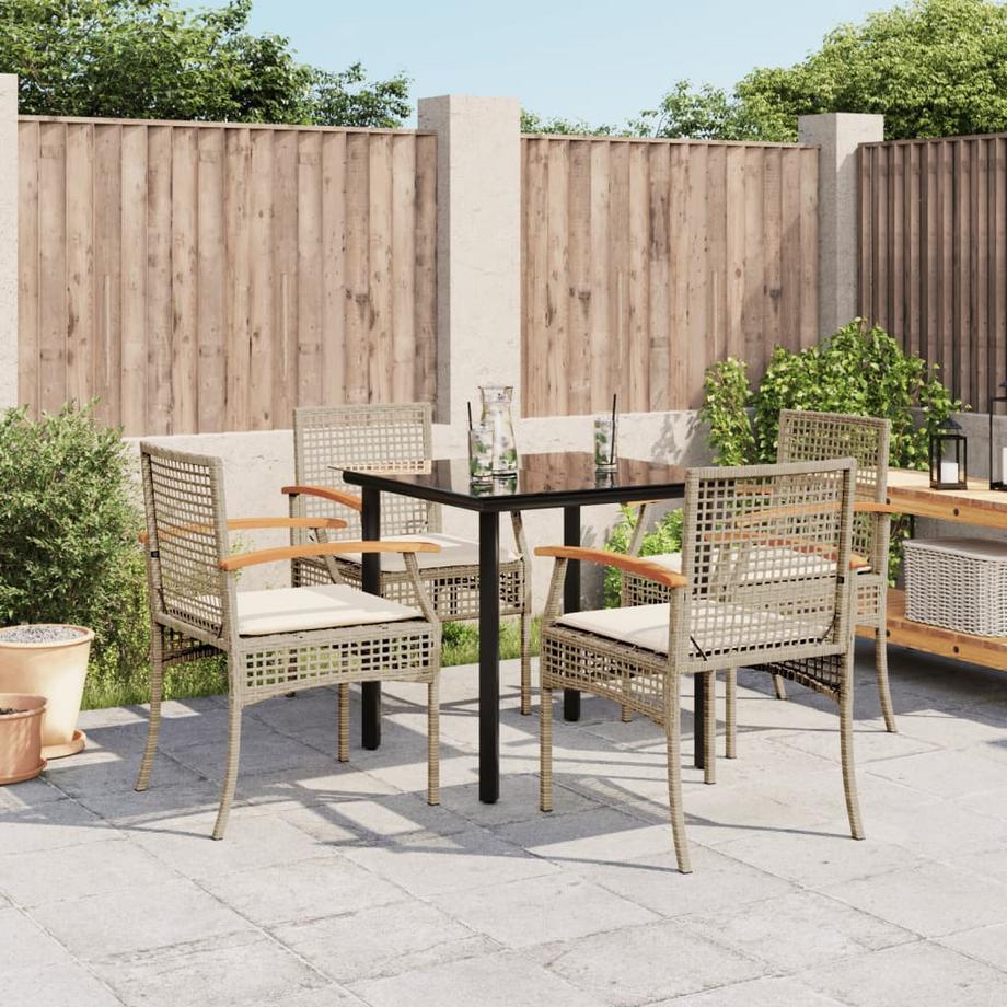 VidaXL Ensemble de salle à manger de jardin rotin synthétique  