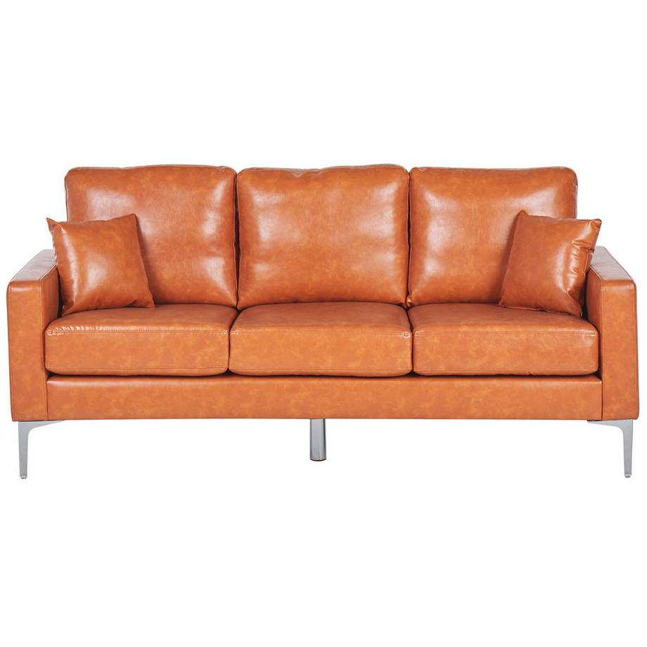 Beliani 3 Sitzer Sofa aus Kunstleder Retro GAVLE  