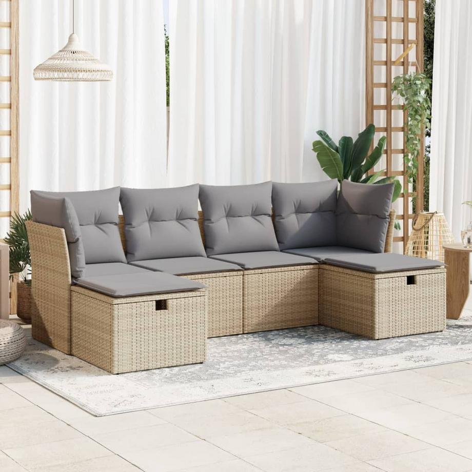 VidaXL Gartensofa set poly-rattan  