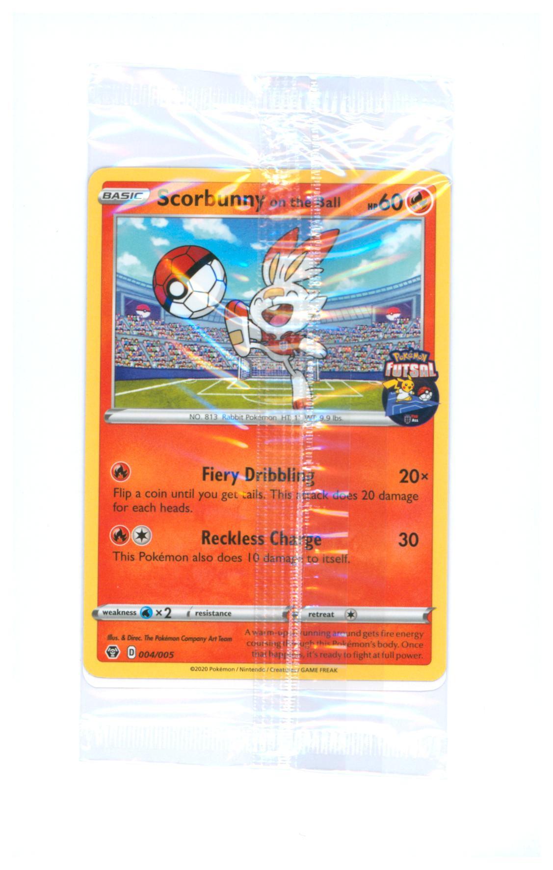 Pokémon  Scorbunny On The Ball 004/005 - Futsal Promo Sealed -  TCG 