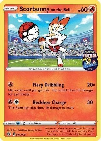 Pokémon  Scorbunny On The Ball 004/005 - Futsal Promo Sealed -  TCG 