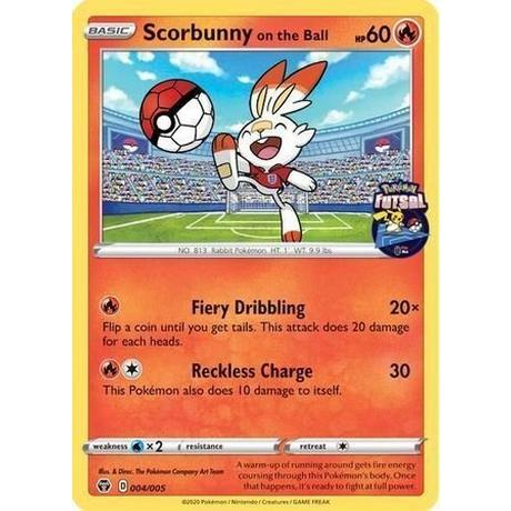 Pokémon  Scorbunny On The Ball 004005 - Futsal Promo Sealed -  TCG 