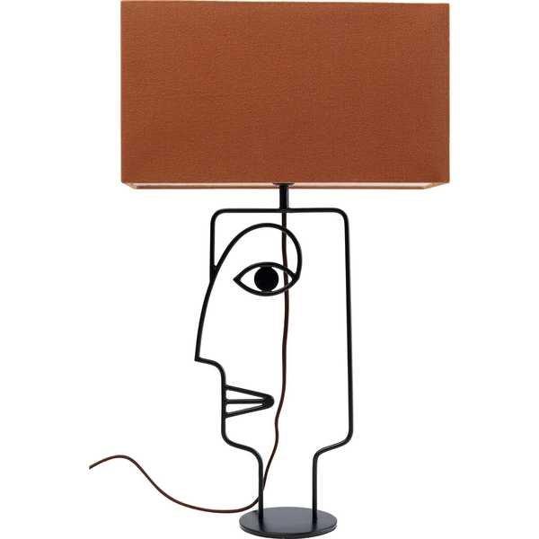 KARE Design Lampada da tavolo Face Wire arancione  