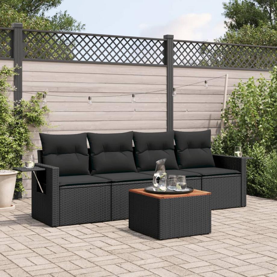 VidaXL set divano da giardino Polirattan  