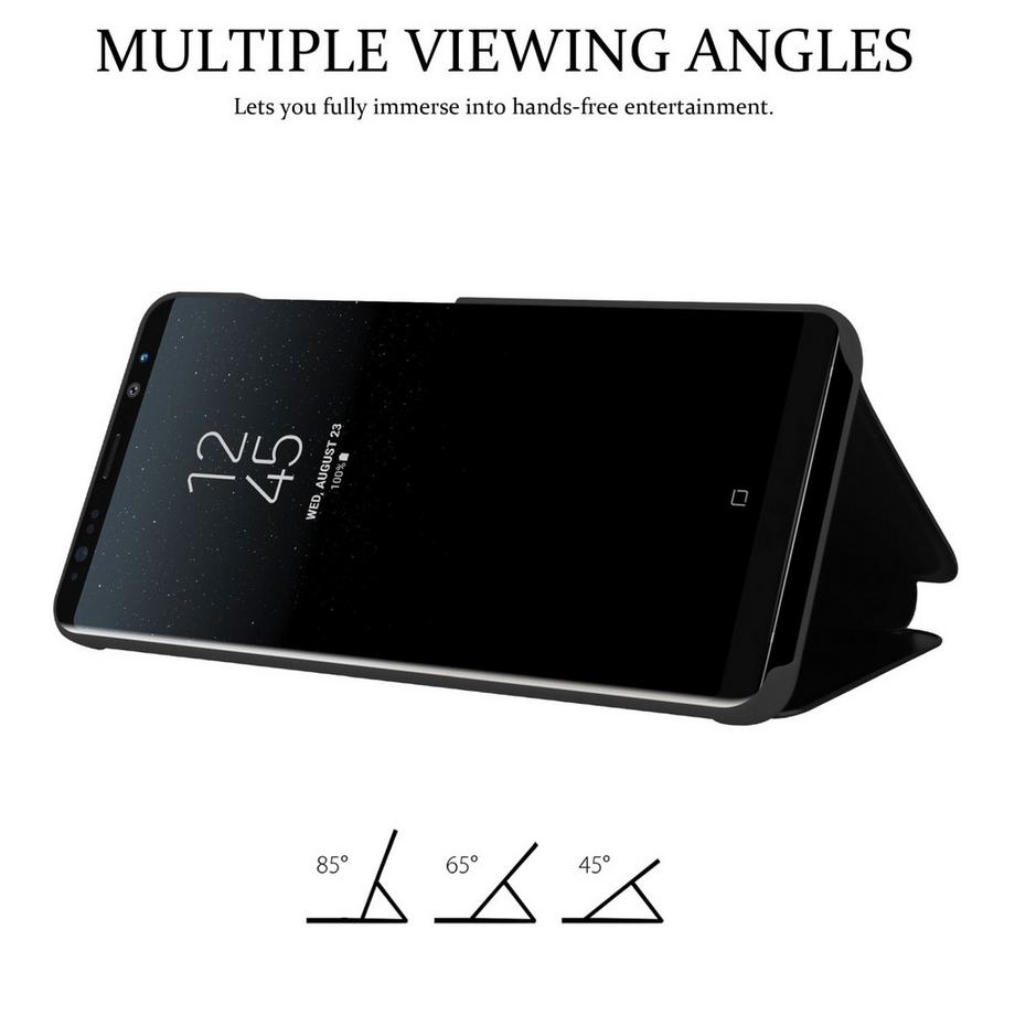 Cadorabo  Hülle für Samsung Galaxy NOTE 8 Spiegel Standfunktion 360 Grad Schutz 