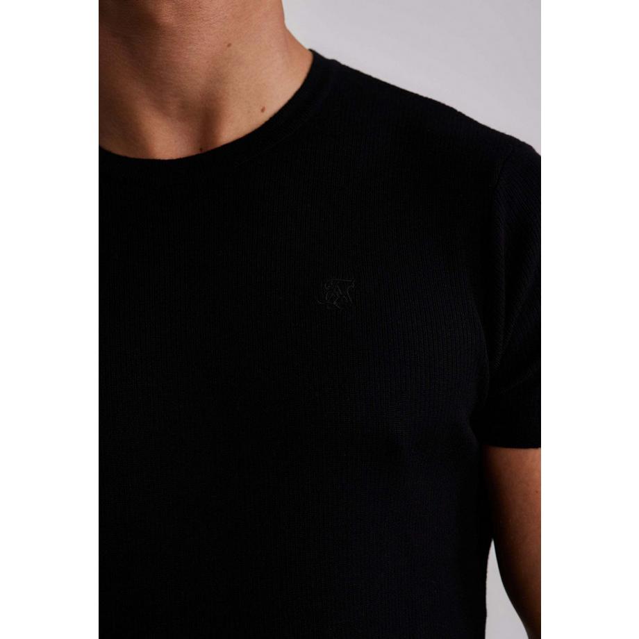 Sik Silk Gestricktes T-Shirt  