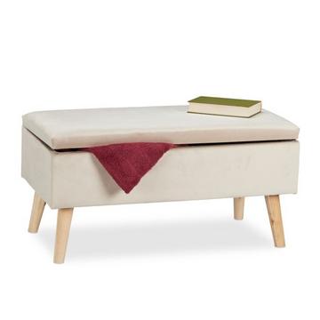 Banc de rangement en velours