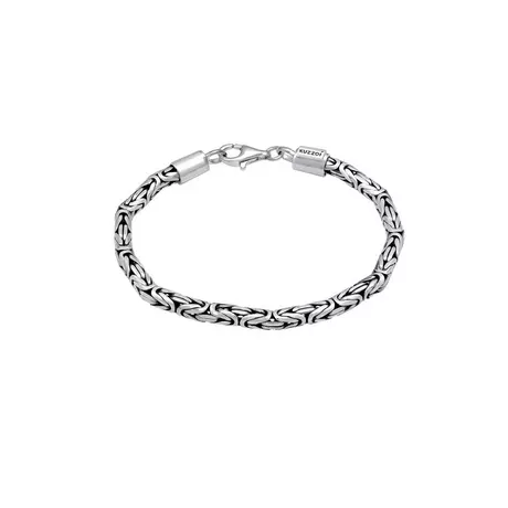 Bracelet Frappé main en argent massif