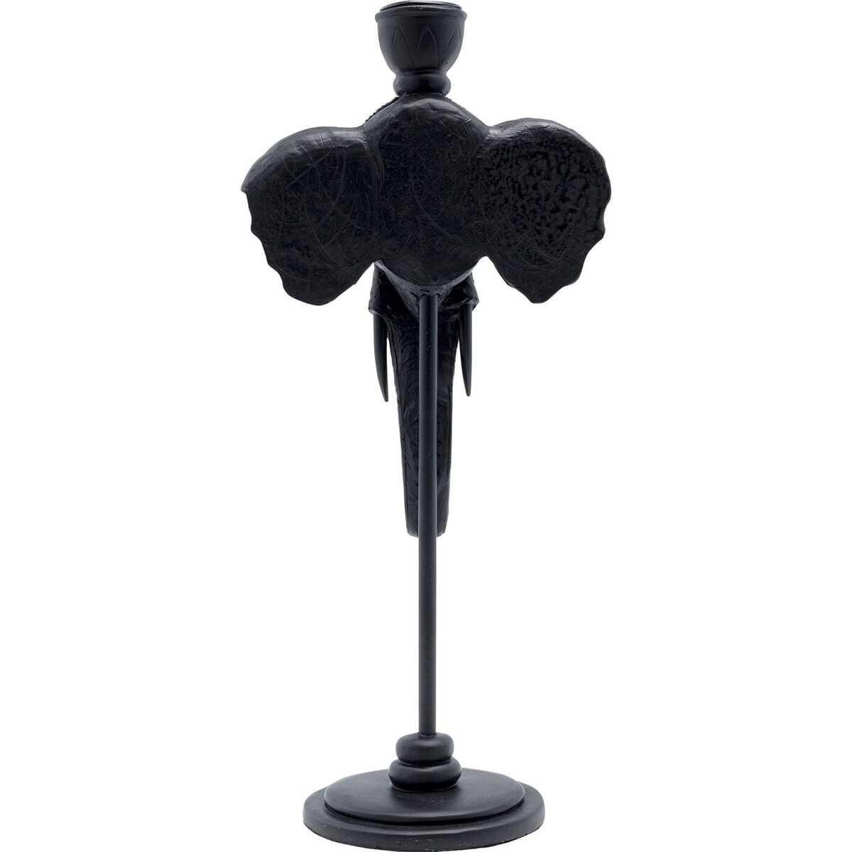 KARE Design Bougeoir Elephant Head noir 36  