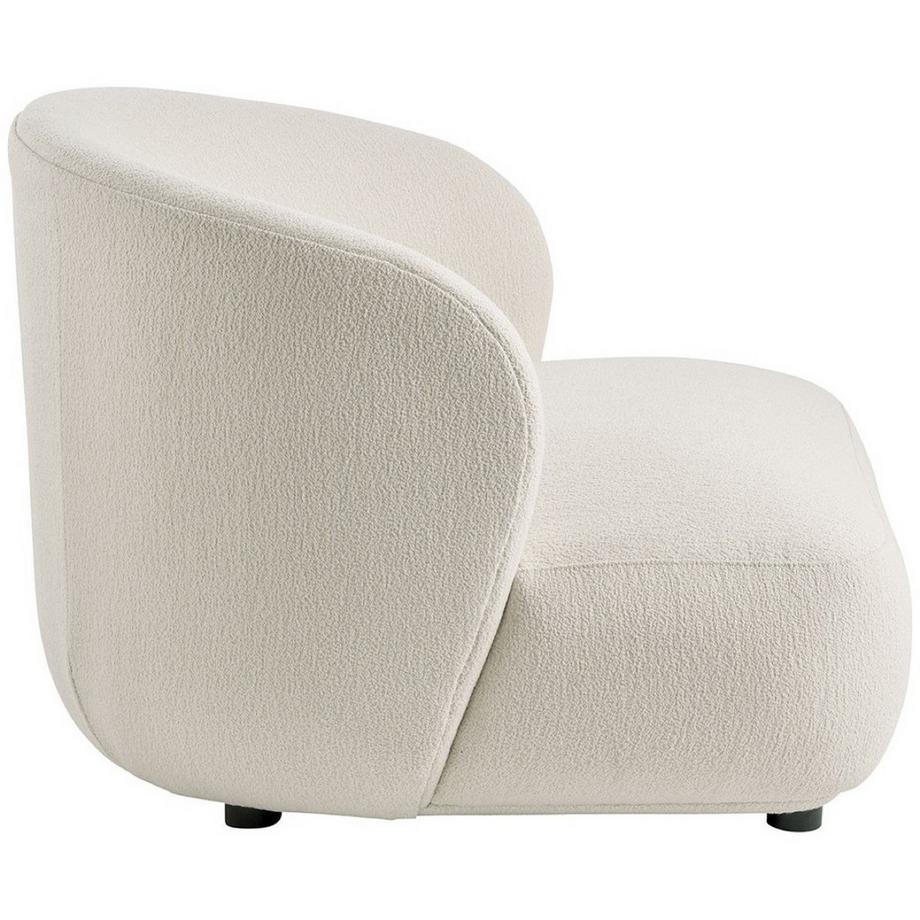 Blanc d'Ivoire Fauteuil Lisette Bouclé crème  