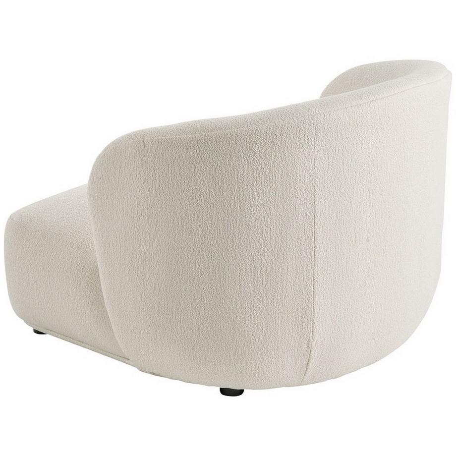 Blanc d'Ivoire Fauteuil Lisette Bouclé crème  