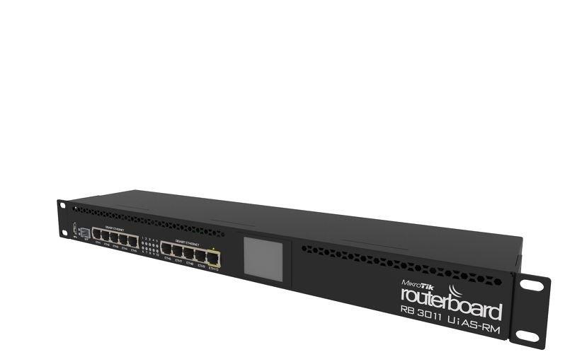 MikroTik  RB3011UIAS-RM Kabelrouter Gigabit Ethernet Schwarz 