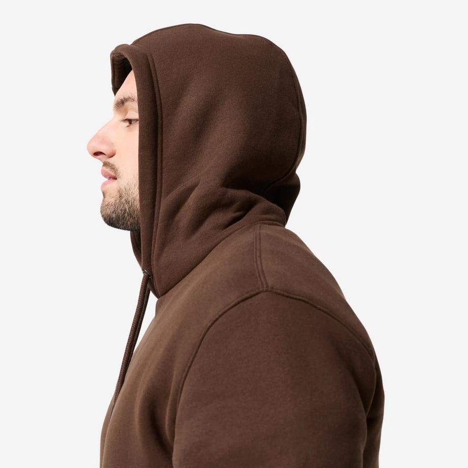 DOMYOS  Sweat à capuche de fitness homme, marron 