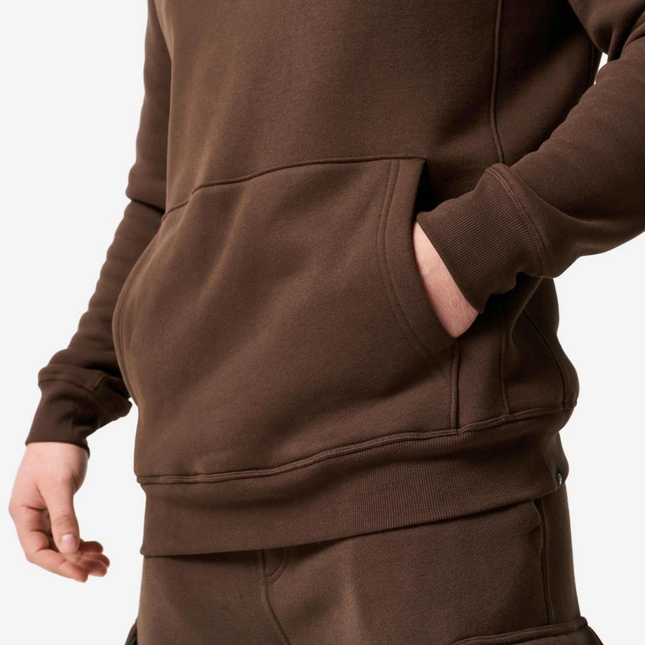 DOMYOS  Sweat à capuche de fitness homme, marron 