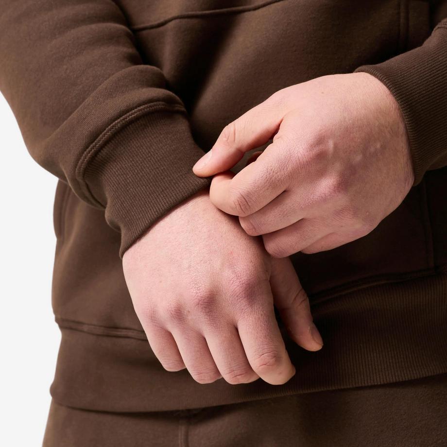 DOMYOS  Sweat à capuche de fitness homme, marron 