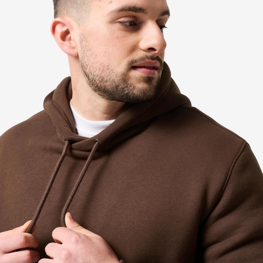 DOMYOS  Sweat à capuche de fitness homme, marron 