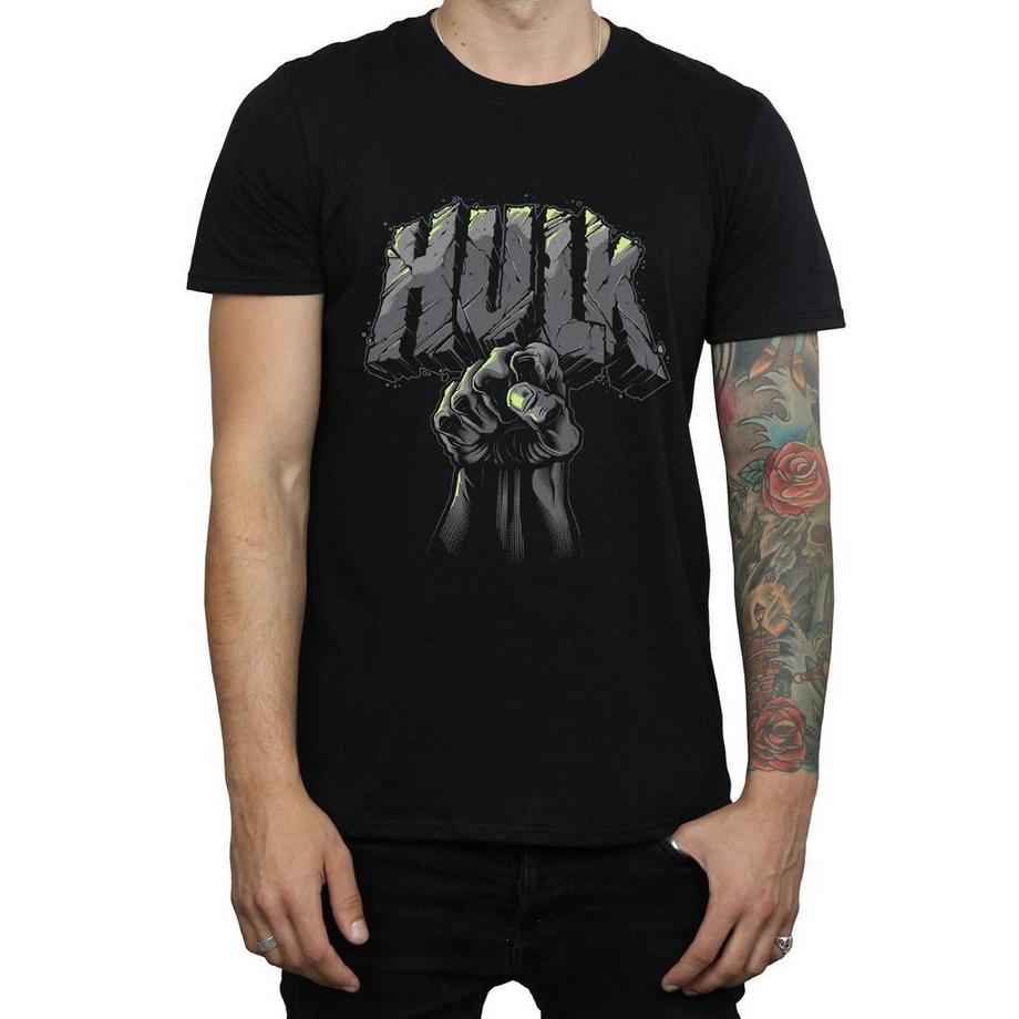 MARVEL T-Shirt Stampa Grafica Pugno di Hulk  
