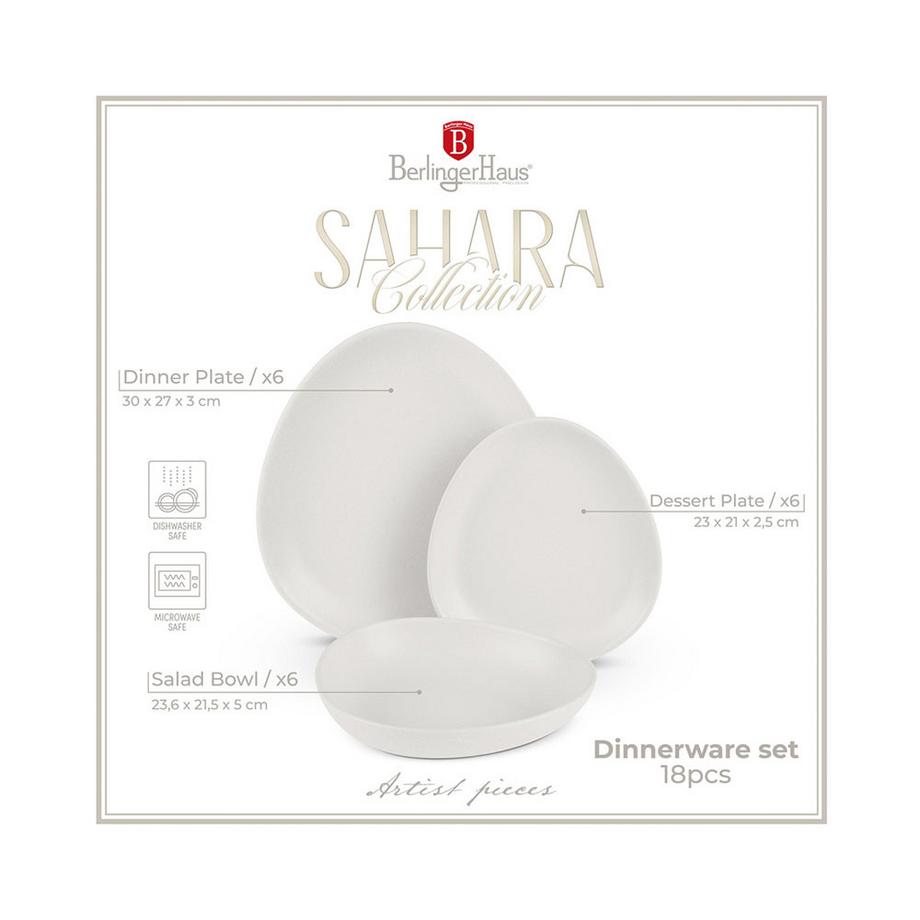 Berlinger  Tellerset 18-teilig Oval Sahara Collection 