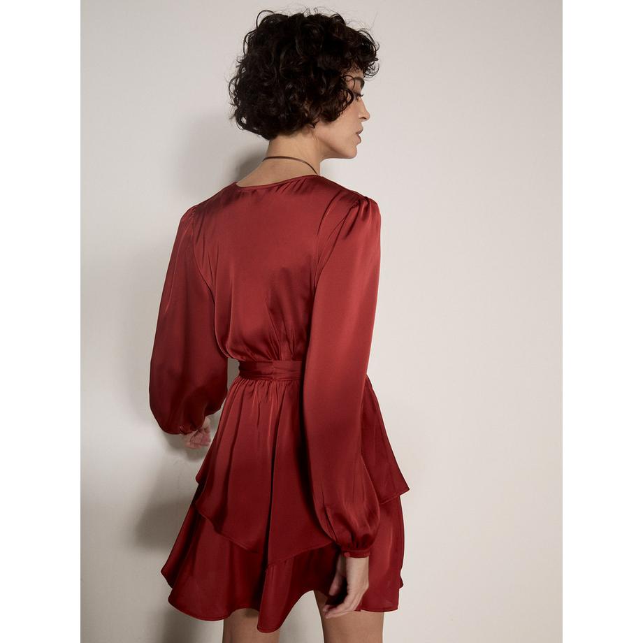 APRICOT Mini-robe portefeuille en satin  