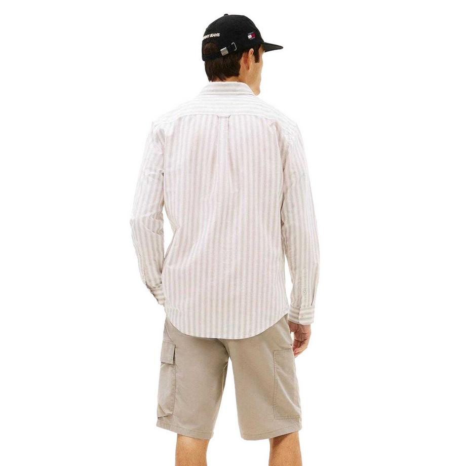 TOMMY JEANS Camicia Oxford a Collo Button Down Manica Lunga  