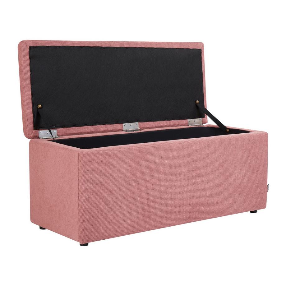 Beliani Ottomane mit Stauraum aus Stoff Glamourös OREM  