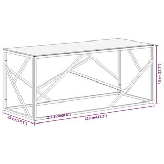 VidaXL Table basse acier inoxydable  