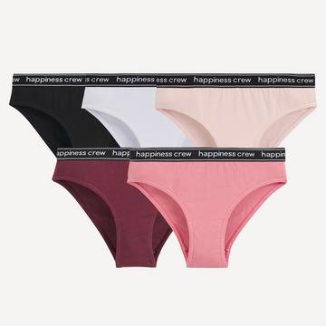 Lot de 5 culottes unies en coton