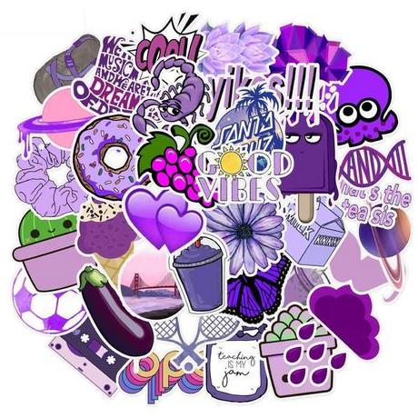 eStore 50x Autocollants et Décalcomanies - VSCO Violet  