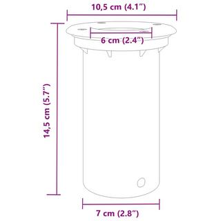 VidaXL Lampe au sol d'extérieur aluminium  